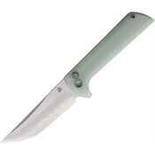 North Mountain Blade 2407J Chop 2 San Mia Tanto Button Lock Knife Jade G10 Handles