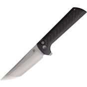 North Mountain Blade 2406C Chop 2 San Mia Tanto Button Lock Knife Carbon Fiber Handles