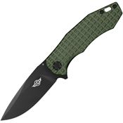 Oknife SPURDOGODG Spurdog Assist Open Black D2 Carbon Steel Linerlock Knife OD Green Handles
