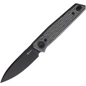 Reate 189 PL-6 Black Spear Point Pivot Lock Knife Black Micarta Handles