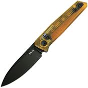 Reate 190 PL-6 Black Spear Point Pivot Lock Knife Ultem Handles