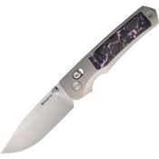 Remette AURAP Aurora CrossBar Lock Knife Knife Purple Haze Carbon Fiber Handles