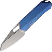 Remette RTWPBL Woodpecker Linerlock Knife Blue Titanium Handles