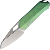 Remette RTWPGR Woodpecker Linerlock Knife Green Titanium Handles