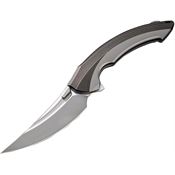 Rike LAMELLADGP Lamella Satin Linerlock Knife Satin/Dark Gray Titanium Handles