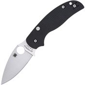Spyderco 123CFBCLP Sage 6 Satin Button Compression Lock Knife Black carbon Fiber/G10 Handles