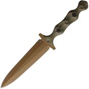 Stroup B5TODGFDECER Bravo 5 Dark Earth Carbon Steel Tanto Fixed Blade Knife OD Green G10 Handles