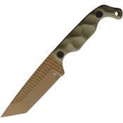 Stroup DAGODGFDECER Dark Earth Double Edge Carbon Steel Dagger Fixed Blade Knife OD Green G10 Handles