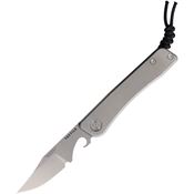 Tactile BXBMC01 Bexar Stonewash MagnaCut Clip Point Slip Joint Knife Gray Titanium Handles