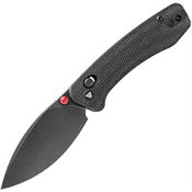 Trivisa JM02BMN Koala Black Stonewashed CrossBar Lock Knife Knife Black Micarta Handles