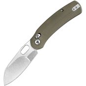 Trivisa TY26GN Lamb Stonewash CrossBar Lock Knife OD Green Handles