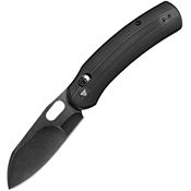 Trivisa TY26BN Lamb Black Stonewash CrossBar Lock Knife Black G10 Handles