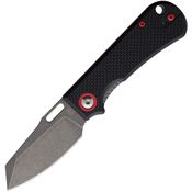 Utica E30 Disruption I Black Stonewash Linerlock Knife Black G10 Handles