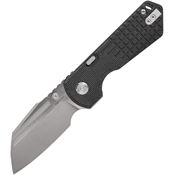 Vosteed A1303 Hedgehog Top Brushed Sheepsfoot Linerlock Knife Black Micarta Handles