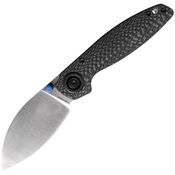 Vosteed A2810 Shilin Cutter Satin Elmax Vanchor Lock Knife Black Carbon Fiber Handles