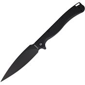 Daggerr PRFBKBW Pero Black Stonewash Spear Point Linerlock Knife Black FRN Handles