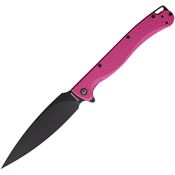 Daggerr PRFPKBW Pero Black Stonewash Spear Point Linerlock Knife Pink FRN Handles