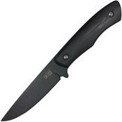 ZA-PAS M10MBK M10M Drop Point Fixed Blade Knife Black G10 Handles