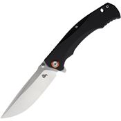 Black Fox 782OR Satin D2 Carbon Steel Drop Point Linerlock Knife Black G10 Handles