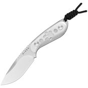 Kizer 1081A4 Buddy Stonewash Drop Point Fixed Blade Knife Clear Acrylic Handles