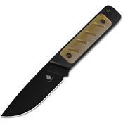 Kizer 1063A4 Smolt Black D2 Carbon Steel Fixed Blade Knife Black G10/PEI Handles