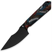 Kizer 1040S6 Harpoon Mini Black Stonewash Carbon Steel Fixed Blade Knife Multi G10 G-Mascus Handles