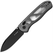 Kizer 3619A9 Drop Bear Black Clutch Lock Knife Clear Handles