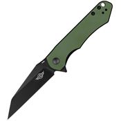 Oknife FREEZEODG Freeze Black Wharncliffe Linerlock Knife OD Green Handles