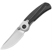 Kizer FK03A6 Pioneer Stonewash Linerlock Knife Black Micarta Handles