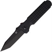 Fox 449B Predator Evolution Black Tanto Linerlock Knife Black FRN Handles