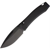 Daggerr F72TBB Nightmare Black MagnaCut Spear Point CrossBar Lock Knife Black Titanium Handles