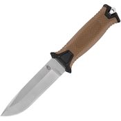 Gerber 1075372 Strongarm Stonewash MagnaCut Fixed Blade Knife Black/Tan Handles