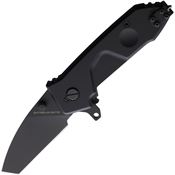 Extrema Ratio 0148BLK MF0 T Black Brush Tanto Linerlock Knife Black Handles