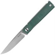 Ruike D712G D712 Satin Drop Point Linerlock Knife Green G10 Handles
