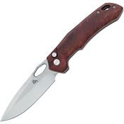 Black Fox 770WD Astros Stonewash Button Lock Knife Wood Handles