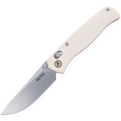 SRM 255LGT2 255L-GK Stonewash Ambi Lock Knife Ivory G10 Handles