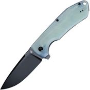 Saffire A111503 Aria Assist Open Black Drop Point Linerlock Knife Jade G10 Handles