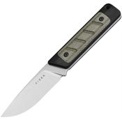 Kizer 1063A6 Smolt Fixed Blade Knife Black G10/Green Micarta Handles