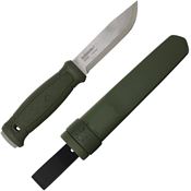 Mora 03009 Garberg satin Stainless Fixed Blade Knife Green Handles
