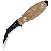 Condor 133730HC Zompopo Black carbon Steel Fixed Blade Knife Natural Canvas Handles
