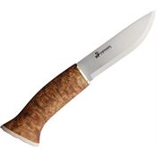 Karesuando 364600 Toyra Light Hunting Knife Curly Birch Handles Stag Pommel