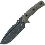 Fox 623ODA Uro Acid Wash Fixed Blade Knife OD Green Micarta Handles
