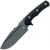 Fox 623BA Uro Acid Wash Fixed Blade Knife Black G10 Handles