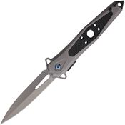 ElitEdge 10A123G10 Satin Spear Point Assist Open Linerlock Knife Gray/G10 Handles