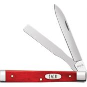 Case XX 10638 Father's Day Baby Doc Knife Red Smooth Bone Handles