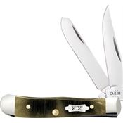 Case XX 39231 Tiny Trapper Knife Olive Green Bone Handles