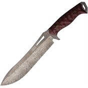 Dawson 47490 Archangel Monsoon MagnaCut Fixed Blade Knife Black/Red G10 Handles