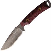 Dawson 47773 Contractor Monsoon MagnaCut Fixed Blade Knife Black/Red G10 Handles