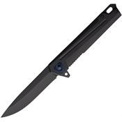 ElitEdge 10A122BK Black Assist Open Linerlock Knife Black Handles