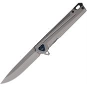 ElitEdge 10A122GY Satin Assist Open Linerlock Knife Gray Handles
